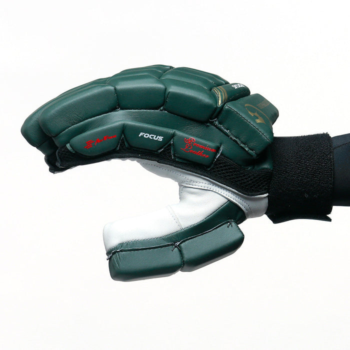 Gortonshire Focus Green Cricket Batting Gloves