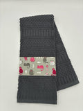 Gray towel with Cat Trim
