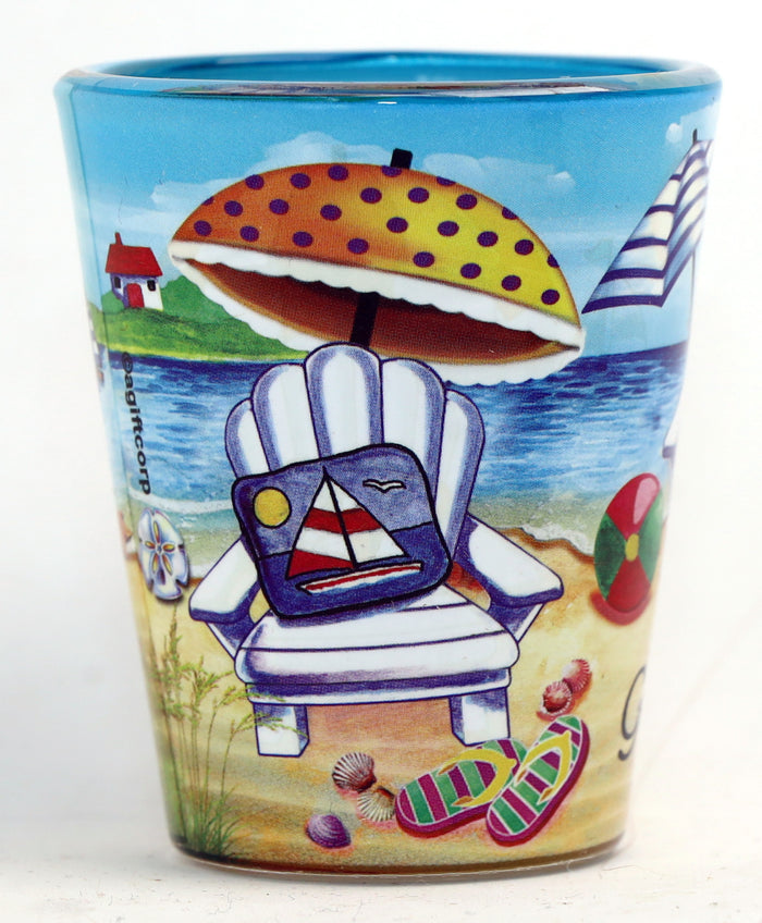 Gulf Shores Alabama Beach Chair In-And-Out Shot Glass