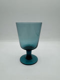 Handblown Wine Glass in Mineral Blue
