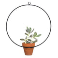 Hanging Circle Black Planter - Planters_Hanging