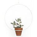 Hanging Circle White Planter - Planters_Hanging