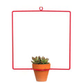 Hanging Square Red Planter - Planters_Hanging