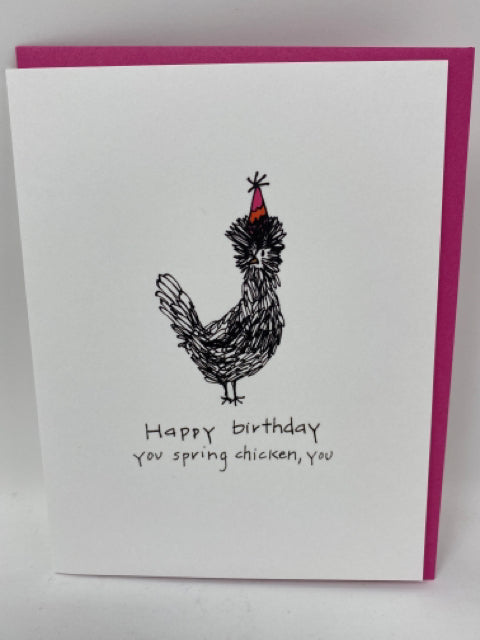 Happy Birthday You Spring Chicken Card