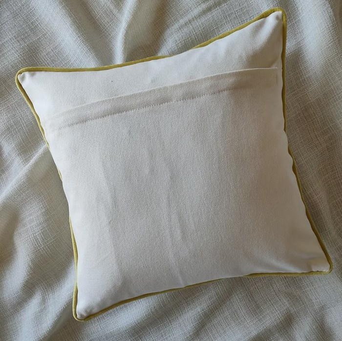 Heavy Embroidered Floral Cushion Cover - 16x16 Inches (CD)