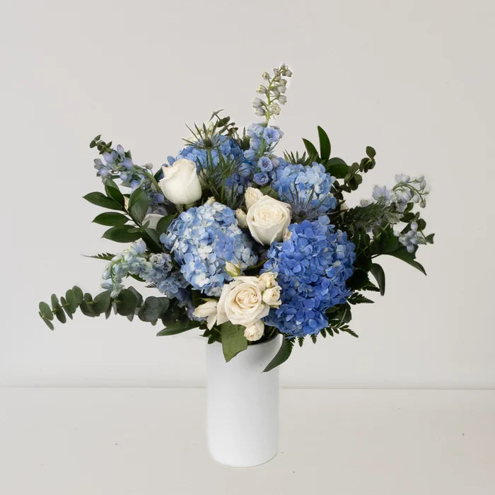 Hydrangea Hues Flower Bouquet Vase - Image