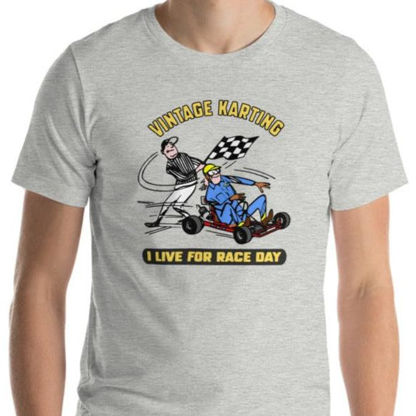 "I Live for Race Day" Vintage Karting Unisex T-shirt