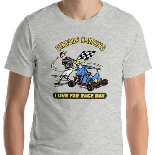 "I Live for Race Day" Vintage Karting Unisex T-shirt