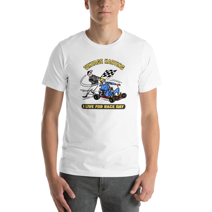 "I Live for Race Day" Vintage Karting Unisex T-shirt