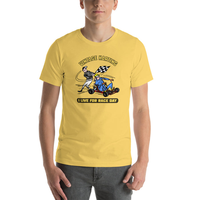 "I Live for Race Day" Vintage Karting Unisex T-shirt