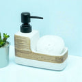 Integrated Scrubber Caddy Series Ceramic Soap Dispenser (W)