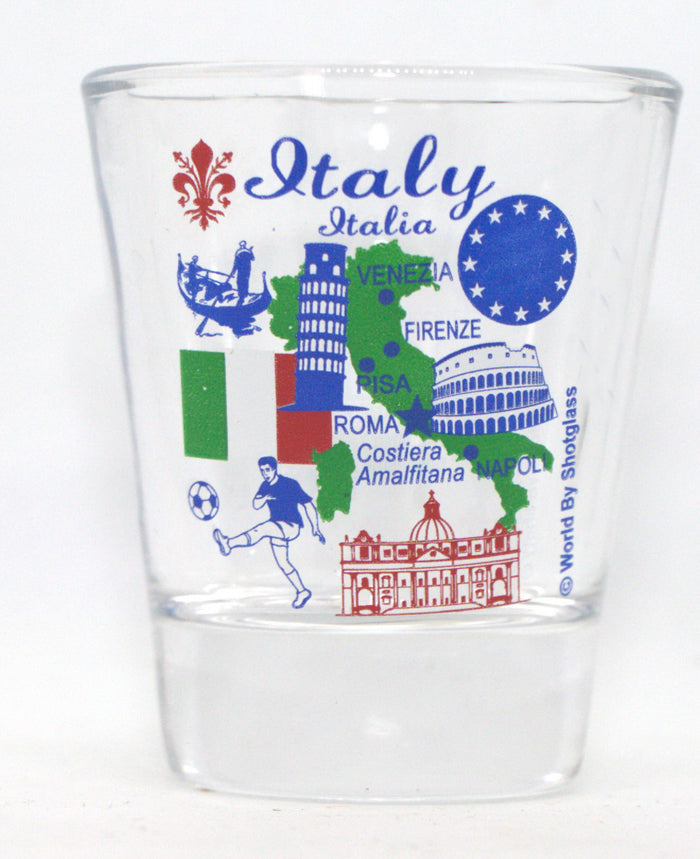 Italy Souvenir Boxed Shot Glass Set (Set of 2)