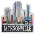 Jacksonville Florida City Skyline Foil Magnet 3.0"x 3.0"x 0.125"