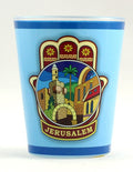 Jerusalem Israel Hamsa Shot Glass