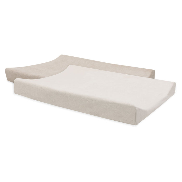 Jollein - Changing Mat Cover Terry 50x70cm - Oatmeal/Sand - 2 Pack - Mabel & Fox