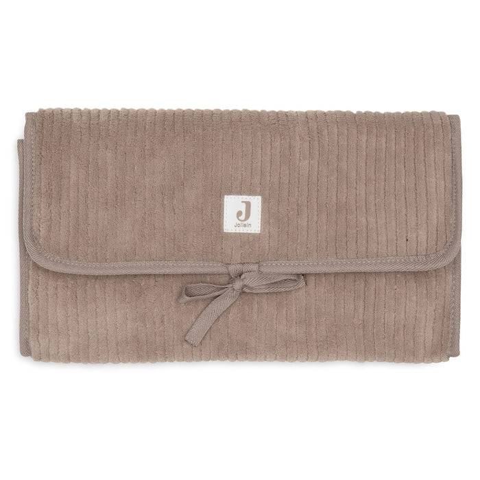 Jollein - Changing Pad With Storage Pockets - Cloudy Rib - Milky Coffee - Mabel & Fox