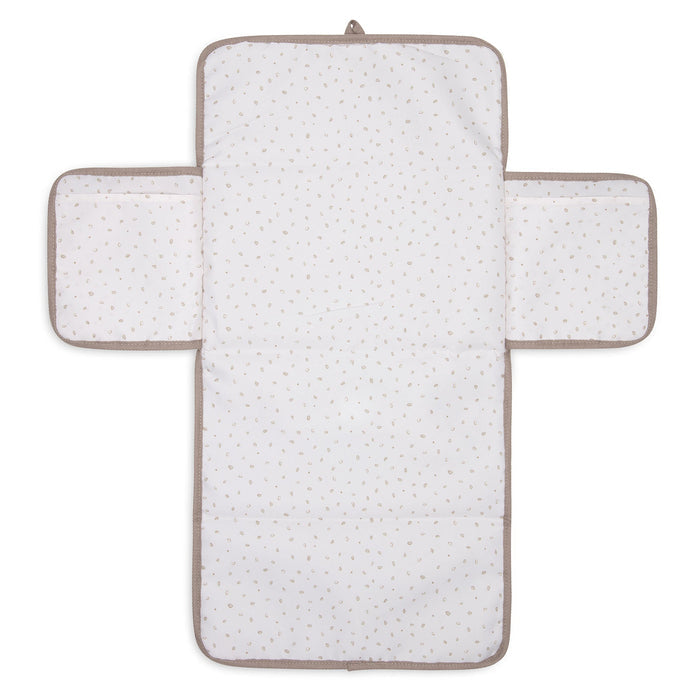 Jollein - Changing Pad With Storage Pockets - Cloudy Rib - Milky Coffee - Mabel & Fox