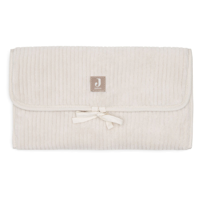 Jollein - Changing Pad With Storage Pockets - Cloudy Rib - Oatmeal - Mabel & Fox