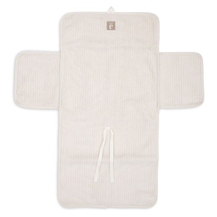 Jollein - Changing Pad With Storage Pockets - Cloudy Rib - Oatmeal - Mabel & Fox