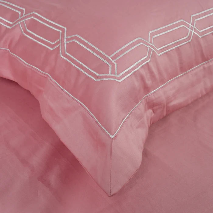 Junoon Bubble Pink (400 TC) - 100% Cotton King-Size Bedsheet + 4 Pillow Covers