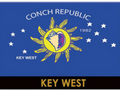 Key West Florida Conch Republic Flag Fridge Collector's Souvenir Magnet 2.5 inches X 3.5 inches