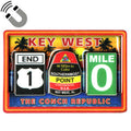 Key West Florida Icons Dual Layer MDF Magnet 2.25" x 3.5"