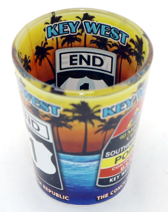Key West Florida Icons Sunset In-and-Out Shot Glass