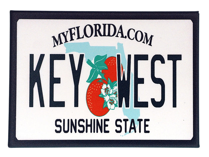 Key West Florida License Plate Fridge Collector's Souvenir Magnet 2.5" X 3.5"