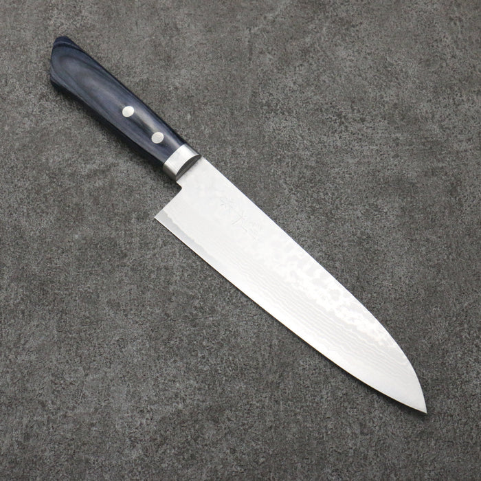 Kunihira Sairyu VG10 Damascus Gyuto  180mm Navy blue Pakka wood Handle - Seisuke Knife