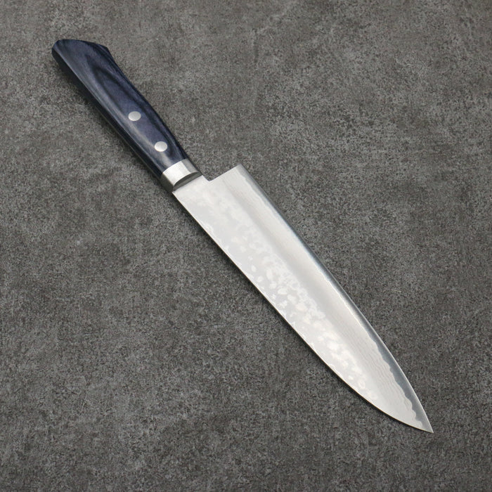 Kunihira Sairyu VG10 Damascus Gyuto  180mm Navy blue Pakka wood Handle - Seisuke Knife
