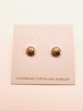 Ladybug Flat Studs, White