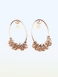 Large Oval Ringlet Studs