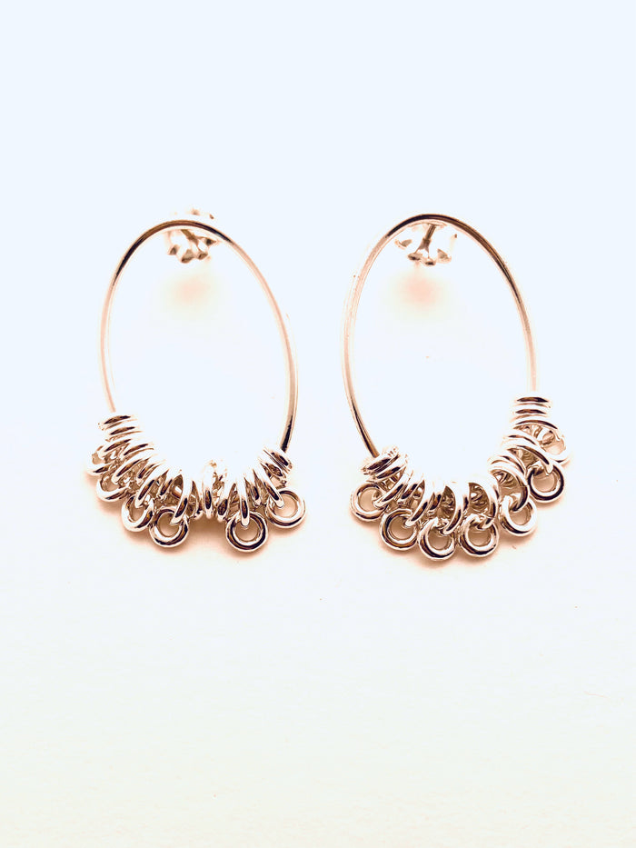 Large Oval Ringlet Studs