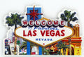 Las Vegas Nevada Welcome Sign Poly Photo Magnet 3.5" x 2.25" x 0.125"