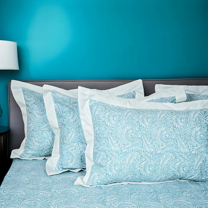 Laska Blue Orbits (150 TC) - 100% Cotton King-Size Bedsheet + 2 Pillow Covers