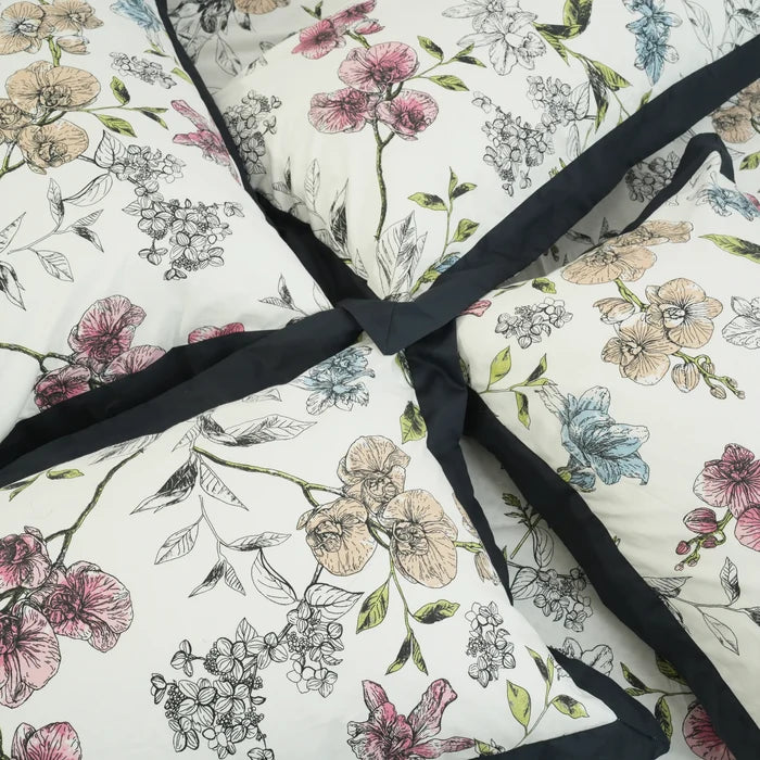 Laska Nature Note (150 TC) - 100% Cotton King-Size Bedsheet + 2 Pillow Covers