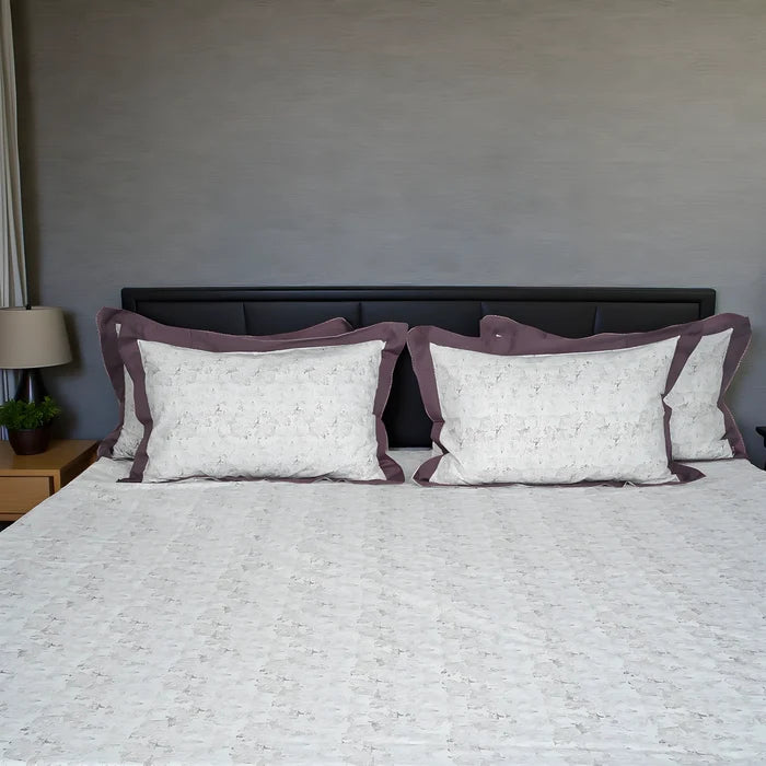 Laska Noyo (150 TC) - 100% Cotton King-Size Bedsheet + 2 Pillow Covers