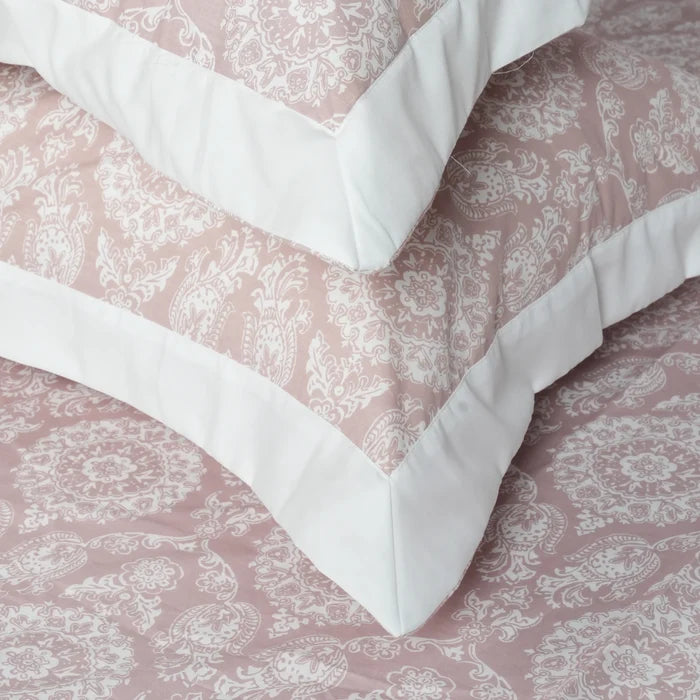 Laska Rose Mary (150 TC) - 100% Cotton King-Size Bedsheet + 2 Pillow Covers