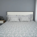 Lavish Beyond Grey 100% Cotton King-Size Bedsheet + 2 Pillow Covers