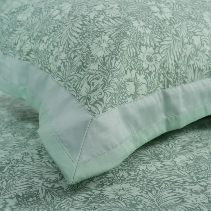 Lavish Sage Green 100% Cotton King-Size Bedsheet + 2 Pillow Covers
