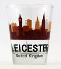 Leicester United Kingdom Sunset Skyline shot glass