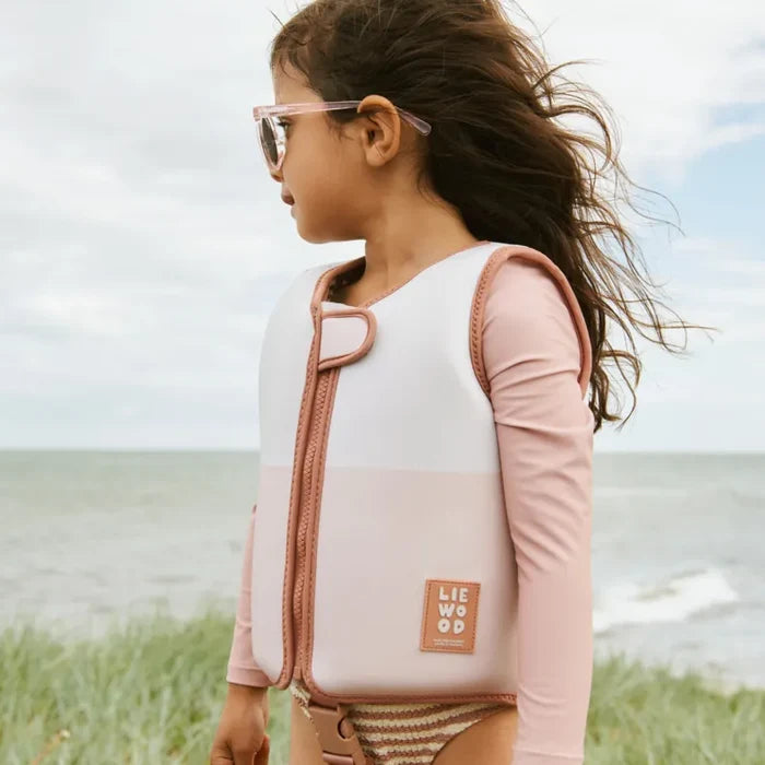 Liewood - Dove Swim Vest w Sleeves - Tuscany Rose Multi Mix - Mabel & Fox