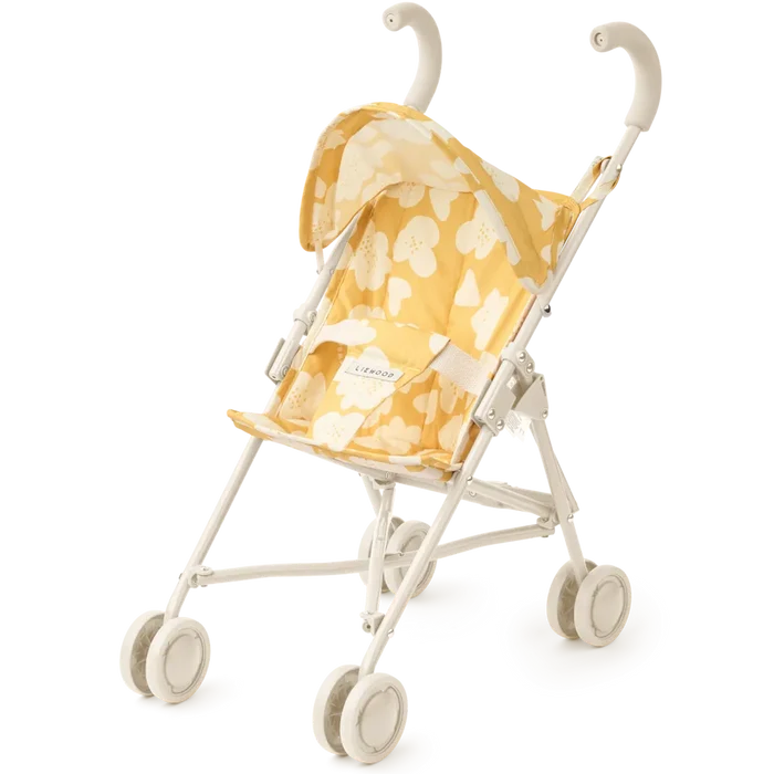 Liewood - Elsie Doll Stroller - Flower / Lemon Yellow - Mabel & Fox