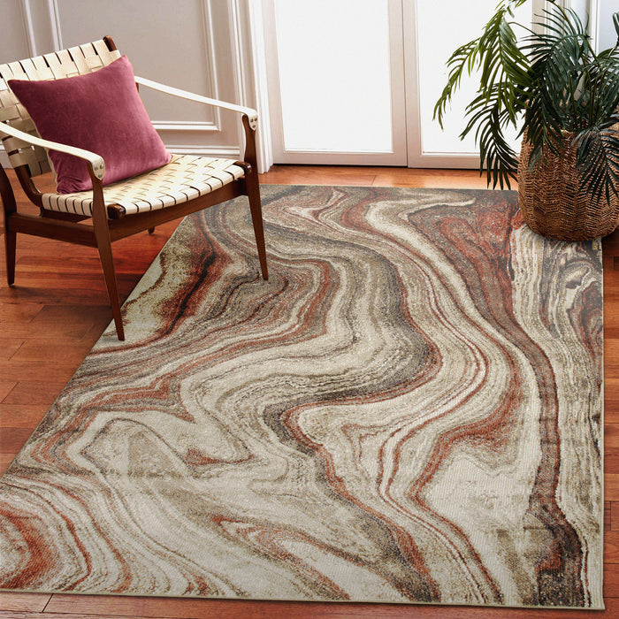 Liora Manne Ariana Marble Indoor Area Rug Warm