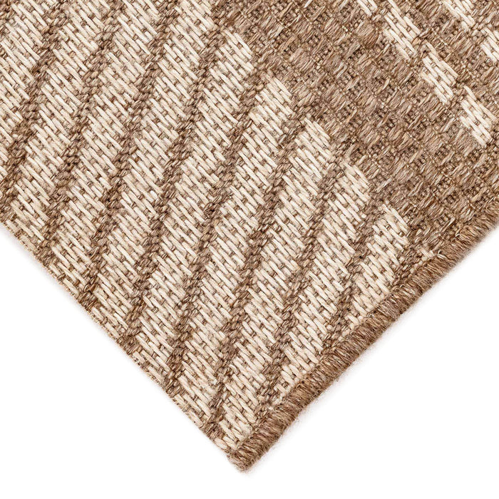 Liora Manne Belmont Horizontal Stripe Indoor Outdoor Area Rug Beige 9'2" x 12'3"