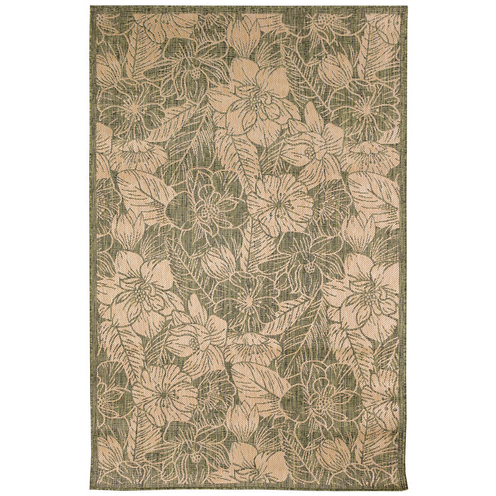 Liora Manne Carmel Botanical Indoor Outdoor Area Rug Green