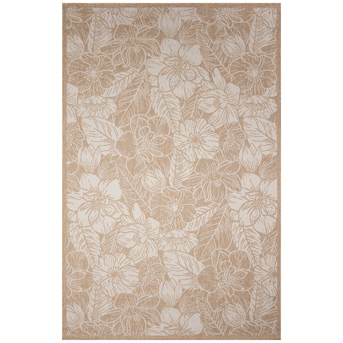 Liora Manne Carmel Botanical Indoor Outdoor Area Rug Sand
