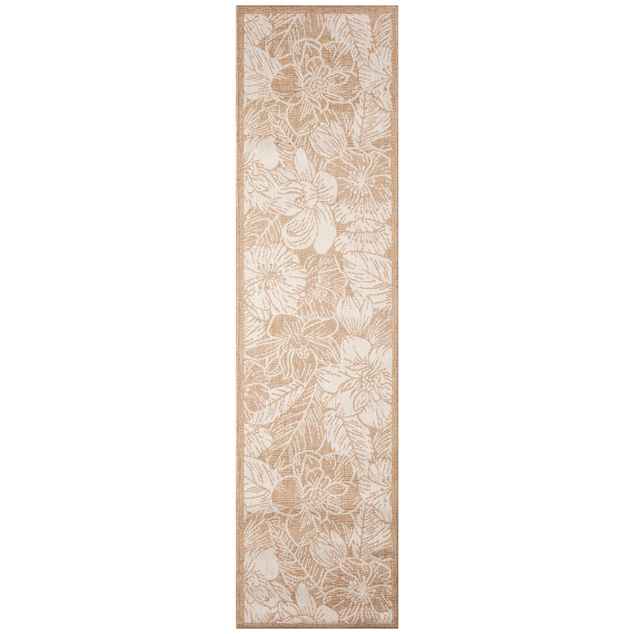 Liora Manne Carmel Botanical Indoor Outdoor Area Rug Sand