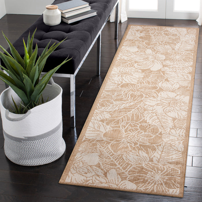 Liora Manne Carmel Botanical Indoor Outdoor Area Rug Sand