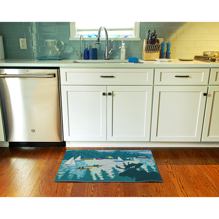 Liora Manne Esencia Lake Life Indoor Outdoor Mat Blue